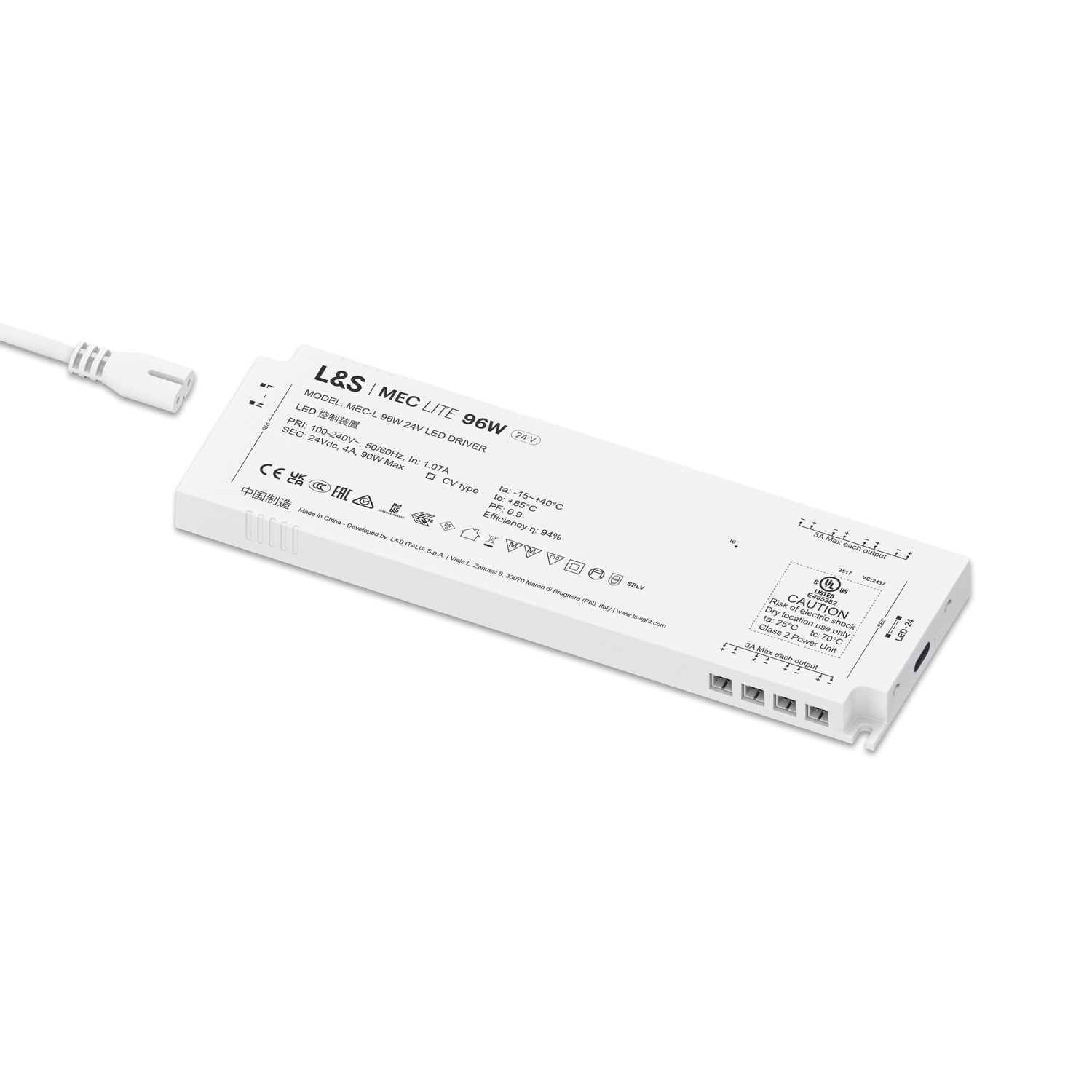 Mec Lite led transfo 96W 24V